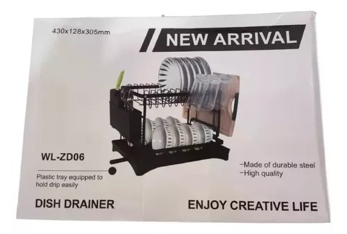 Miniatura 2 de Escurridor Rack De Platos Negro 2 Nivele